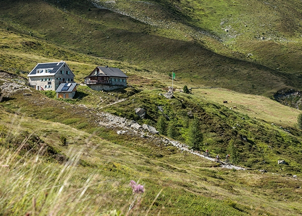 view of cabins on the mountain