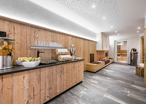 Tea bar in the wellness area